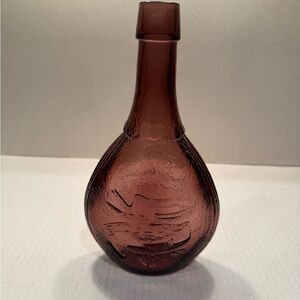 10" Amethyst Purple Wheaton Union Glass Bottle